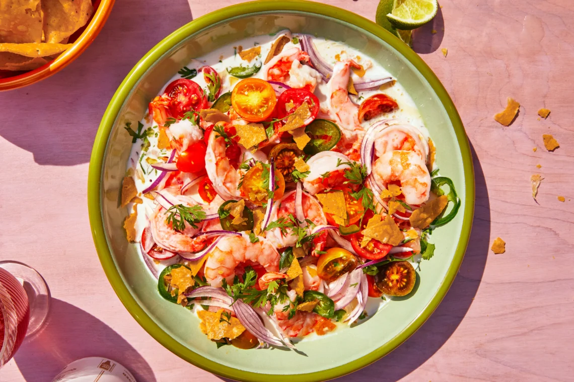 Grilled Shrimp Ceviche With Corn and Coconut: A Tropical Delight for Any Season